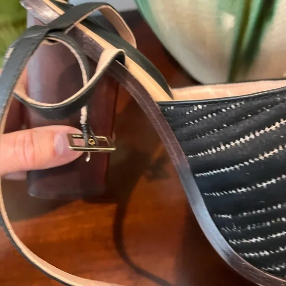 AD & Daughters Block Wooden Heel Haddix Square Toe Dress Sandals Black 9.5 NEW - Picture 6 of 11